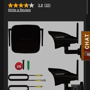 Defender Phoenix Wireless Security Cameras — 2-Pack and extras brand new